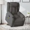 Image de Fauteuil Inclinable De Massage Électrique Gris Foncé Tissu Vidaxl