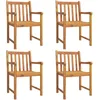 Image de Chaises De Jardin Lot De 4 56x55,5x90 Bois Massif D'acacia Vidaxl