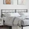 Image de Tête De Lit De Remplacement Métal Noir 160 Cm Vidaxl