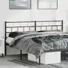 Image de Tête De Lit De Remplacement Métal Noir 193 Cm Vidaxl