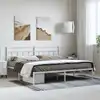 Image de Cadre De Lit Métal Sans Matelas Et Tête De Lit Blanc 193x203 Cm Vidaxl