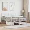 Image de Cadre De Lit Métal Sans Matelas Et Pied De Lit Blanc 140x190 Cm Vidaxl