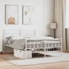 Image de Cadre De Lit Métal Sans Matelas Et Pied De Lit Blanc 140x200 Cm Vidaxl