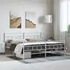 Image de Cadre De Lit Métal Sans Matelas Et Pied De Lit Blanc 183x213 Cm Vidaxl