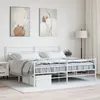 Image de Cadre De Lit Métal Sans Matelas Et Pied De Lit Blanc 200x200 Cm Vidaxl