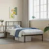 Image de Cadre De Lit Métal Sans Matelas Avec Tête De Lit Noir 80x200 Cm Vidaxl