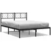 Image de Vidaxl cadre de lit métal sans matelas avec tête de lit noir 140x200cm