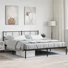Image de Cadre De Lit M ©tal Sans Matelas Et T  te De Lit Noir 180x200 Cm Vidaxl