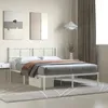 Image de Cadre De Lit Métal Sans Matelas Et Tête De Lit Blanc 120x200 Cm Vidaxl