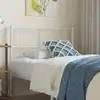 Image de Tête De Lit De Remplacement Métal Blanc 90 Cm Vidaxl