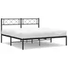 Image de Vidaxl cadre de lit métal sans matelas avec tête de lit noir 150x200cm