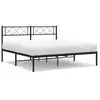 Image de Vidaxl cadre de lit métal sans matelas et tête de lit noir 160x200 cm