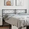 Image de Tête De Lit De Remplacement Métal Noir 120 Cm Vidaxl