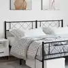 Image de Tête De Lit De Remplacement Métal Noir 160 Cm Vidaxl
