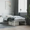 Image de Cadre De Lit Métal Sans Matelas Avec Tête De Lit Blanc 90x190cm Vidaxl