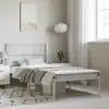 Image de Cadre De Lit Métal Sans Matelas Et Tête De Lit Blanc 100x190 Cm Vidaxl
