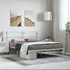Image de Cadre De Lit Métal Sans Matelas Et Tête De Lit Blanc 135x190 Cm Vidaxl