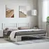 Image de Cadre De Lit Métal Sans Matelas Et Tête De Lit Blanc 183x213 Cm Vidaxl
