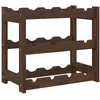 Image de Casier À Bouteilles Pour 12 Bouteilles Marron Bois Pin Solide Vidaxl