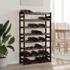 Image de Casier À Bouteilles Pour 56 Bouteilles Noir Bois Pin Solide Vidaxl