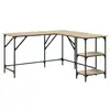 Image de Vidaxl bureau chêne sonoma 139x139x75 cm bois d'ingénierie