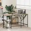Image de Bureau Chêne Sonoma 139x139x75 Cm Bois D'ingénierie Vidaxl