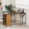 Image de Bureau Chêne Fumé 141x141x75 Cm Bois D'ingénierie Vidaxl