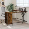 Image de vidaXL Bureau Table dOrdinateur avec Rangement Bureau dOrdinateur avec Pieds Table dÉcriture Chambre Industriel 837599