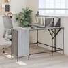 Image de vidaXL Bureau Table dOrdinateur avec Rangement Bureau dOrdinateur avec Pieds Table dÉcriture Chambre Industriel 837600