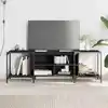 Image de Meuble Tv Noir 153x37x50 Cm Bois D'ingénierie Vidaxl