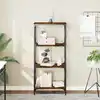 Image de Bibliothèque 4 Niveaux Chêne Fumé 59x35x132cm Bois D'ingénierie Vidaxl