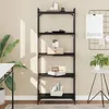 Image de vidaXL Bibliothèque à 5 niveaux noir 60x30x154 cm bois dingénierie 837657