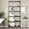 Image de vidaXL Bibliothèque 6 niveaux noir 80x30x188 cm bois dingénierie 837682