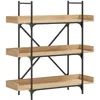 Image de Bibliothèque À 3 Niveaux Chêne Sonoma 100x33x108,5 Cm Vidaxl