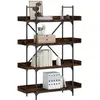 Image de Bibliothèque À 4 Niveaux Chêne Fumé 100x33x145,5 Cm Vidaxl