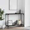 Image de Table Console Noir 101x30,5x75 Cm Bois D'ingénierie Vidaxl