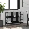 Image de Buffet Noir 102x32x73,5 Cm Bois D'ingénierie Vidaxl