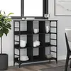 Image de Buffet Noir 102x32x103,5 Cm Bois D'ingénierie Vidaxl