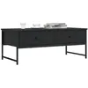 Image de vidaXL Table basse noir 101x49x395 cm bois dingénierie 837737