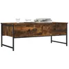 Image de Table Basse Chêne Fumé 101x49x39,5 Cm Bois D'ingénierie Vidaxl