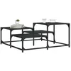 Image de Table Basse Noir 87,5x87,5x40 Cm Bois D'ingénierie Vidaxl