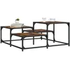 Image de Table Basse Chêne Fumé 87,5x87,5x40cm Bois D'ingénierie Vidaxl