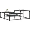Image de Table Basse Noir 107x107x40 Cm Bois D'ingénierie Vidaxl