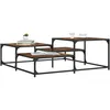 Image de Table Basse Chêne Fumé 107x107x40 Cm Bois D'ingénierie Vidaxl