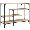 Image de Vidaxl table console avec étagères chêne sonoma 100x35x75 cm