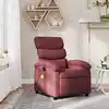 Image de Fauteuil De Massage Inclinable Rouge Bordeaux Tissu Vidaxl