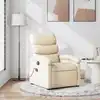 Image de Fauteuil De Massage Inclinable Crème Tissu Vidaxl