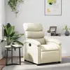 Image de Fauteuil Inclinable Crème Similicuir Vidaxl