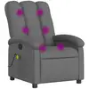Image de Vidaxl fauteuil de massage inclinable gris foncé tissu