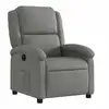 Image de Vidaxl fauteuil inclinable en tissu gris foncé